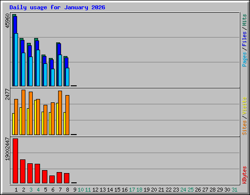 Daily usage for January 2026