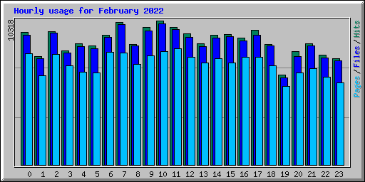 Hourly usage for February 2022