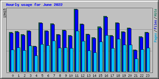 Hourly usage for June 2022