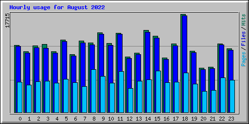 Hourly usage for August 2022