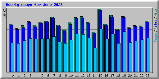 Hourly usage for June 2023