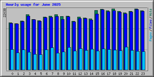 Hourly usage for June 2025