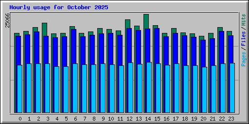 Hourly usage for October 2025