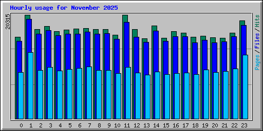 Hourly usage for November 2025