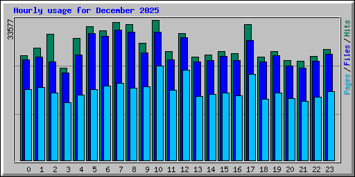 Hourly usage for December 2025