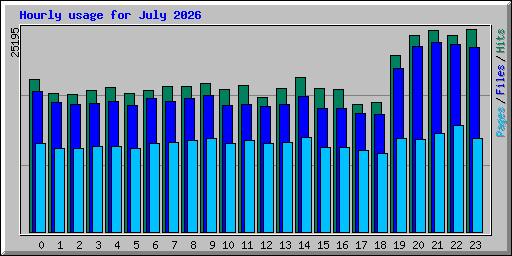 Hourly usage for July 2026